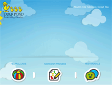 Tablet Screenshot of duckpondlearningcenter.com